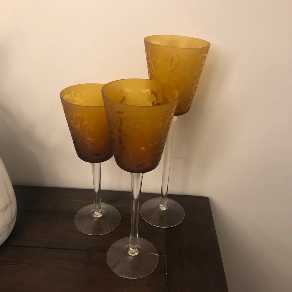 Gold Goblet candleholders